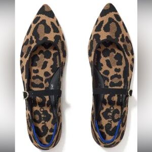 Rothy’s The Point Mary Jane II Leopard Print Flats